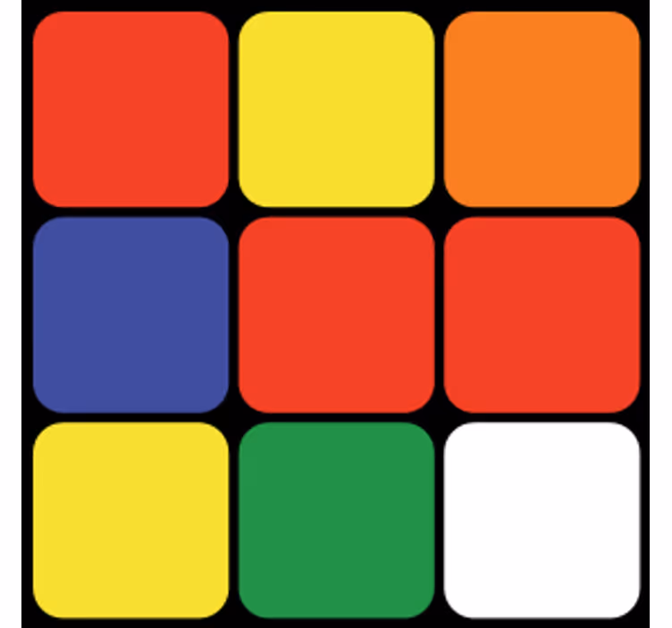 Close up Rubik's cube geek coasters - TenStickers