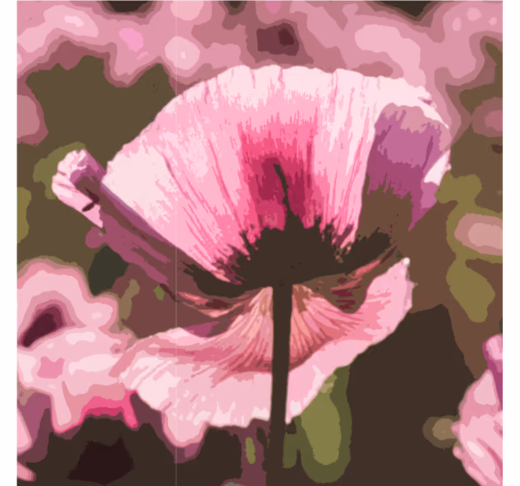 Modern coasters with vibrant floral design - TenStickers