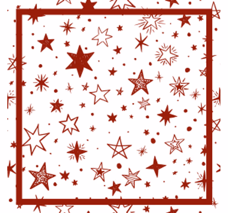 Christmas coasters starry holiday design - TenStickers