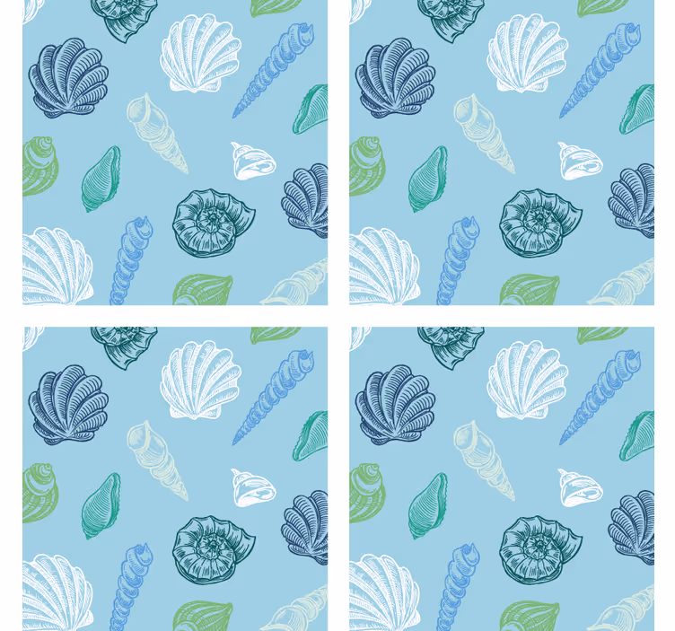 Texture coasters seashell patterns design - TenStickers