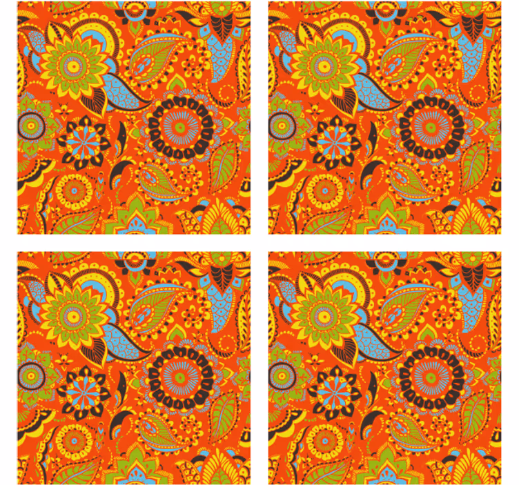 Geek coasters with lively botanical design - TenStickers