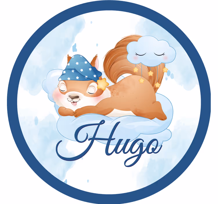 Geek coasters squirrel relaxing dreaming - TenStickers