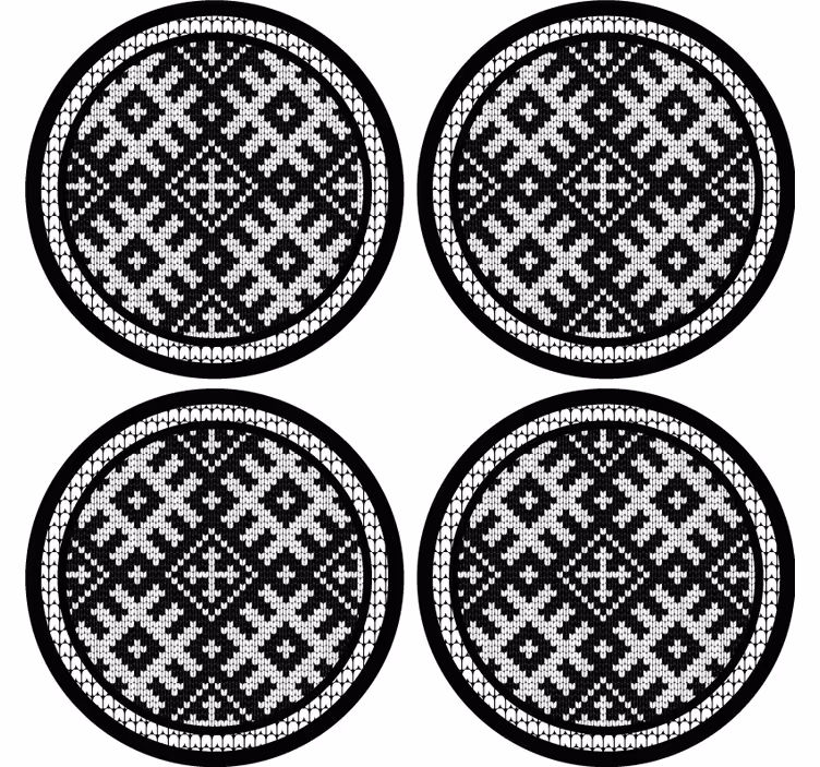 Texture coasters knitted design coasters - TenStickers