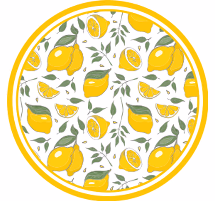 Texture coasters lemon pattern design - TenStickers