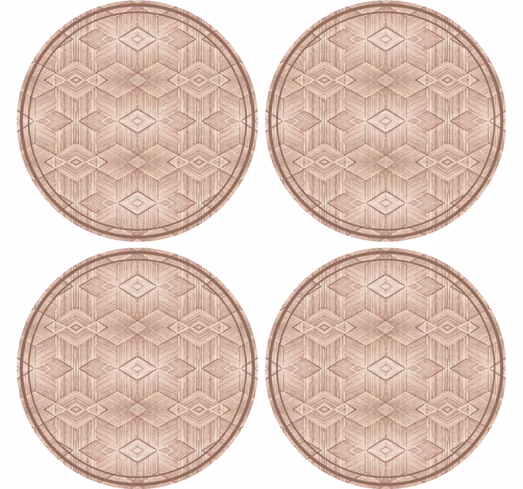 Texture coasters with geometric patterned design - TenStickers