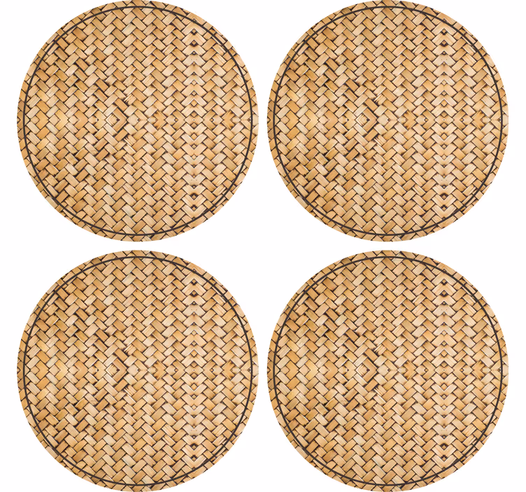 Texture coasters textured circular elements - TenStickers