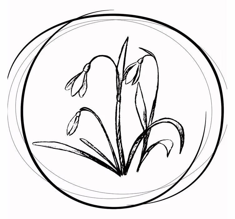 Texture coasters elegant floral sketch design - TenStickers