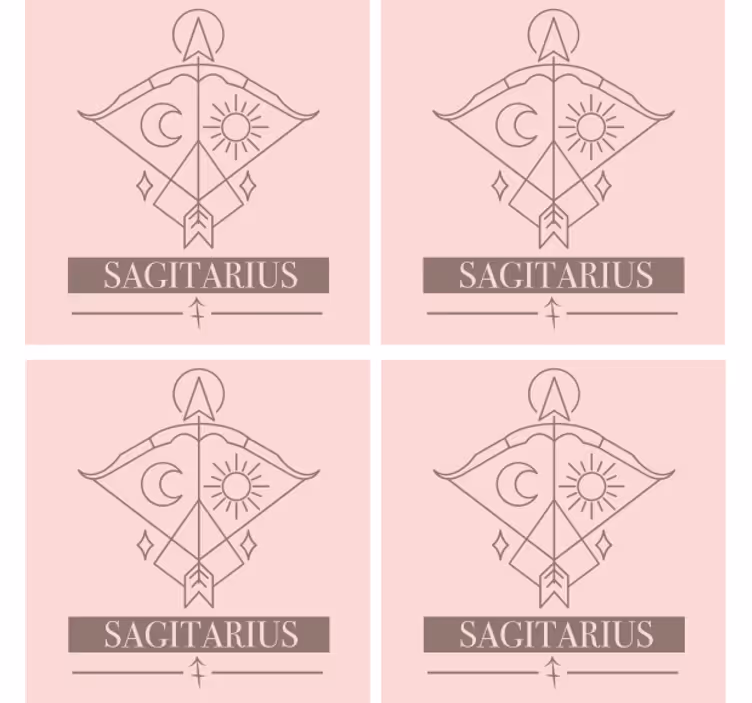 Beer mats sagittarius zodiac symbol - TenStickers