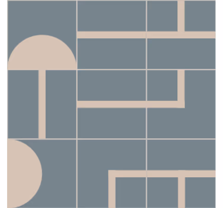 Modern coasters with curved geometric patterns - TenStickers