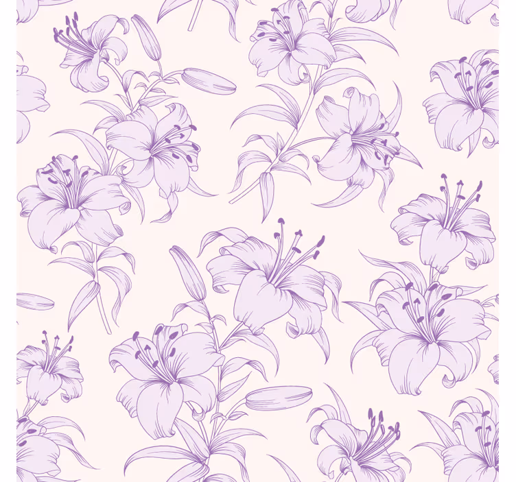 Texture coasters elegant lily design - TenStickers