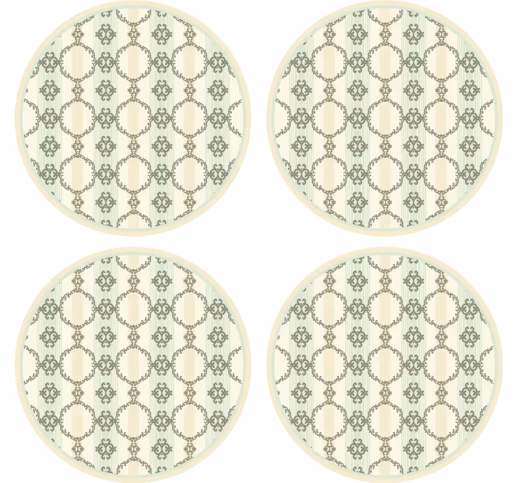 Texture coasters with detailed round designs - TenStickers