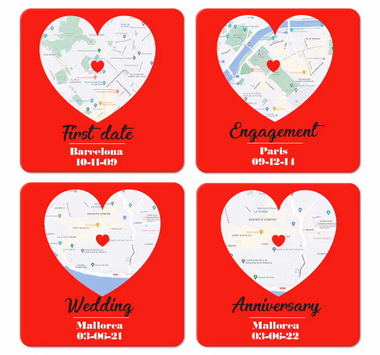 Special moments locations  wedding coaster - TenStickers