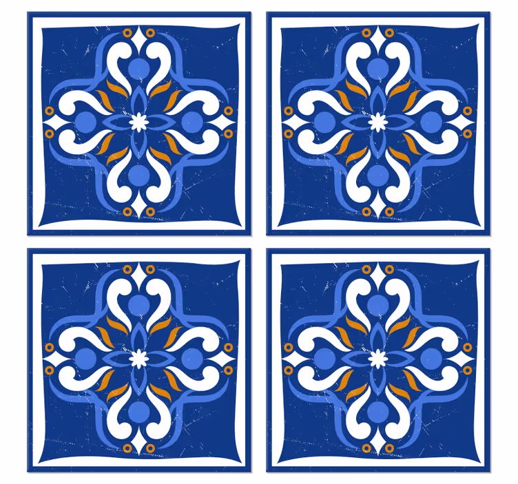 Classic Mediterranean tile coasters - TenStickers