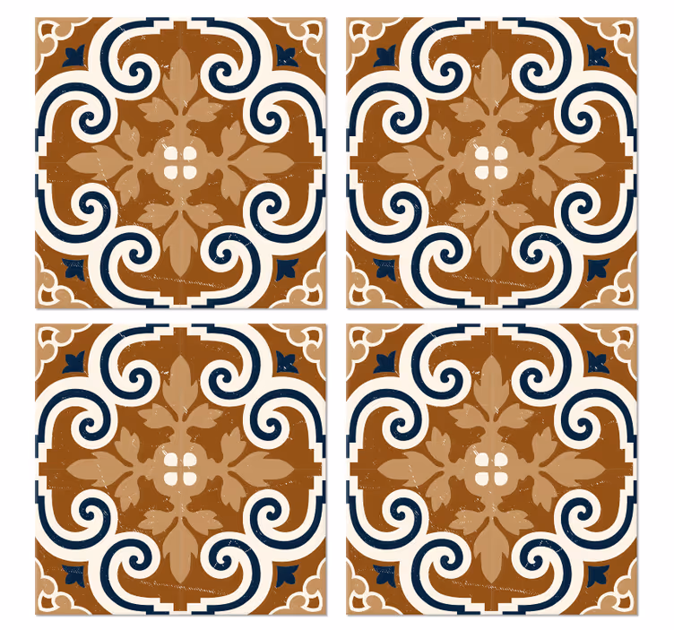 Cement style tiles coasters - TenStickers