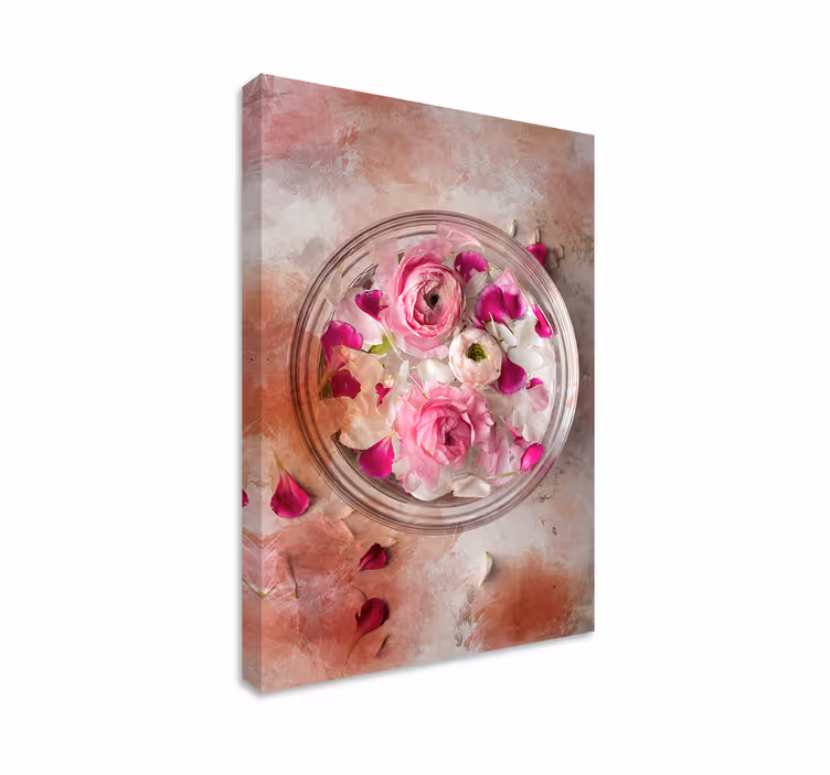 Floral bowl 3D modern canvas wall art - TenStickers