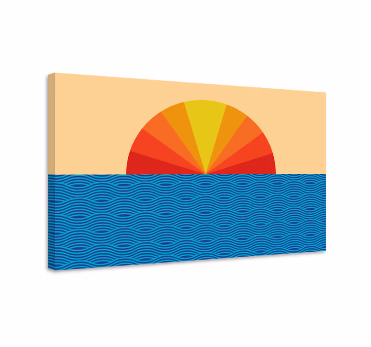 Vintage Sunset 70's canvas prints - TenStickers