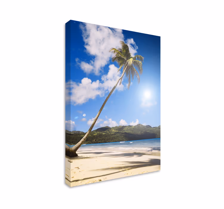 Beach sun palms landscape canvas - TenStickers