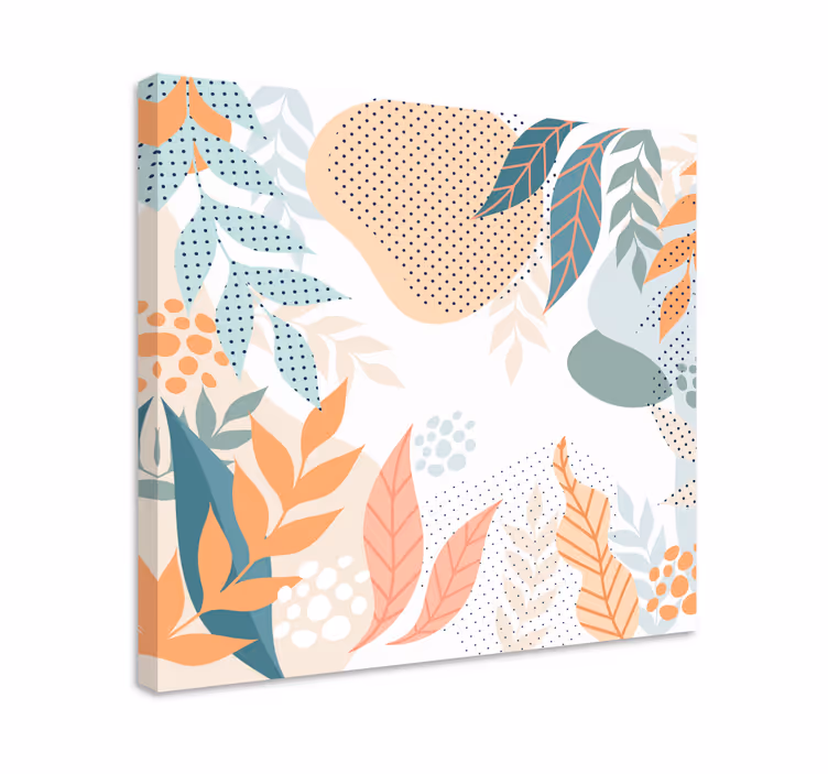 Abstract flowers Entrance hall canvas art - TenStickers