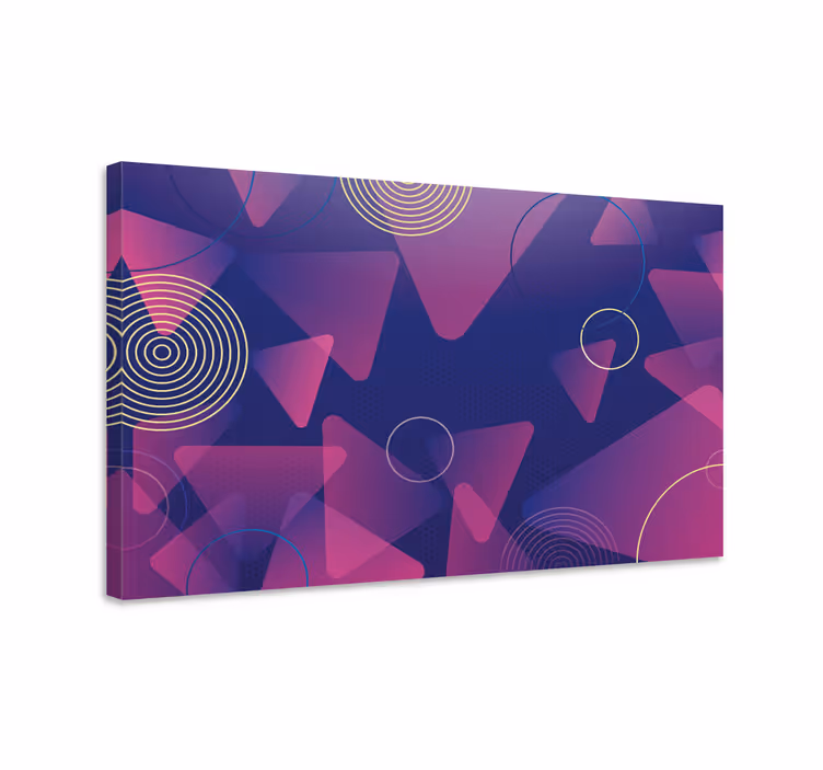 Geometric canvas with dynamic shapes design - TenStickers