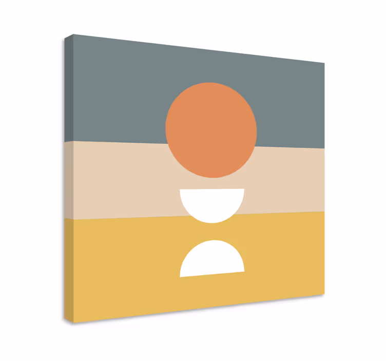 3 striped with circle flag geometric canvas - TenStickers