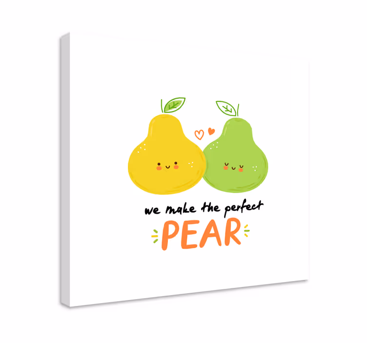 Funny quote with pears quote canvas wall art - TenStickers