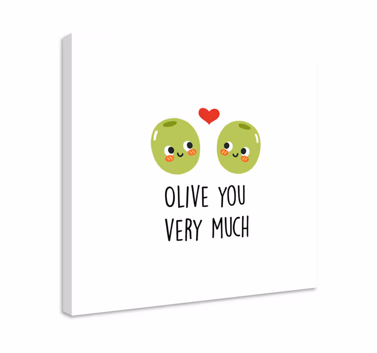 Funny quote with Olives quote canvas wall art - TenStickers