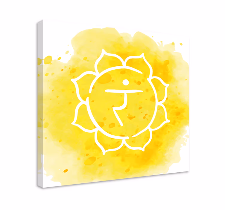 Solar Plexus Chakra Symbol modern canvas - TenStickers