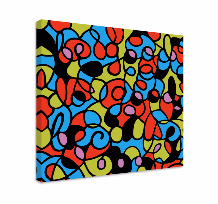 Colorful design irregular lines modern canvas - TenStickers