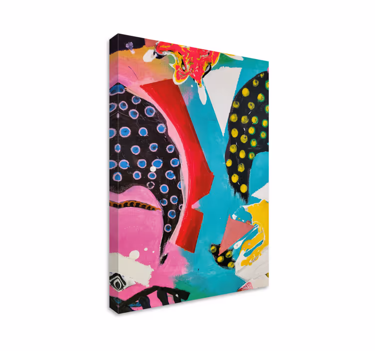 Abstract art with vibrant colors modern canvas - TenStickers