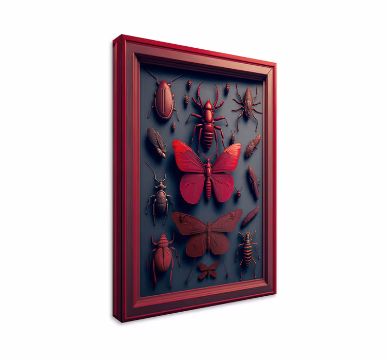 Colección de insectos enmarcada Framed Insect Collection living r - TenStickers