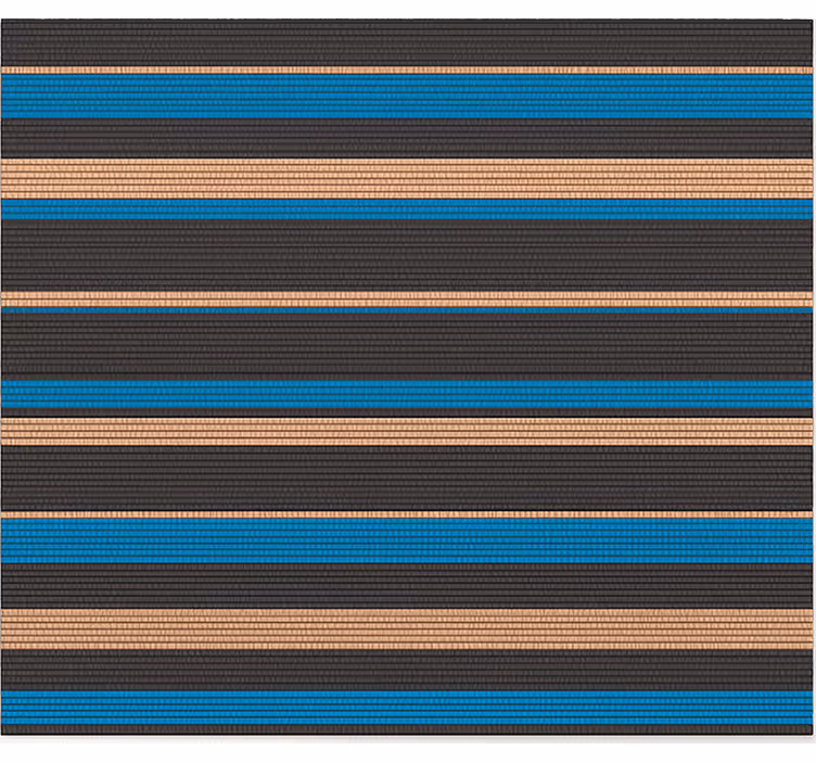 Dark tone woven effect  kitchen vinyl rug - TenStickers
