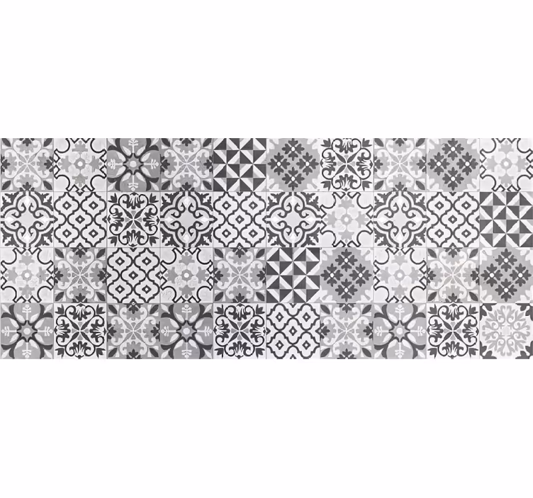 Crearreda  Gris tile vinyl rug - TenStickers