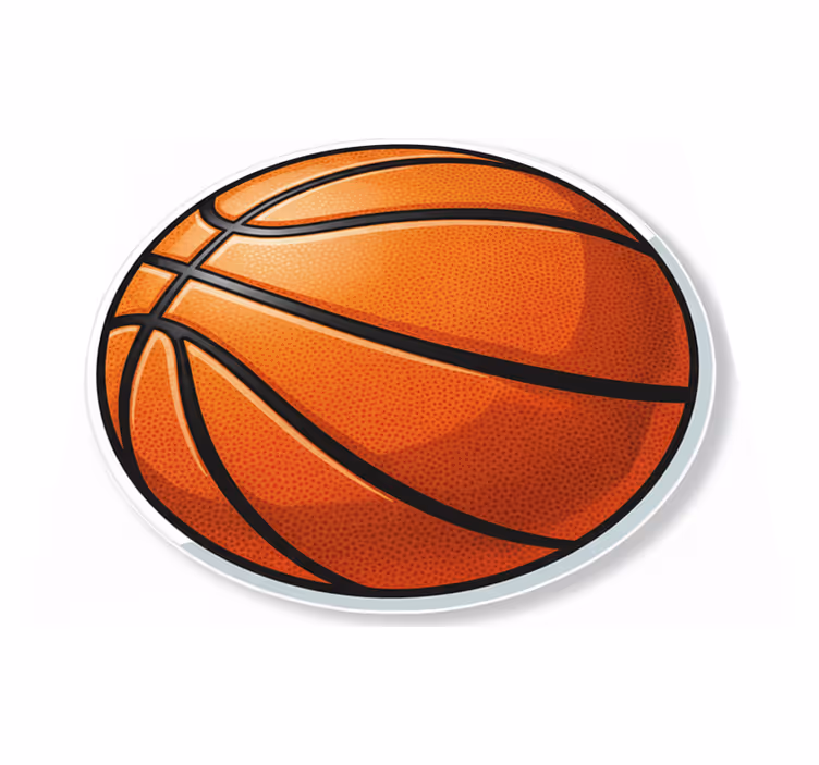 Circular vinyl rug orange basketball - TenStickers
