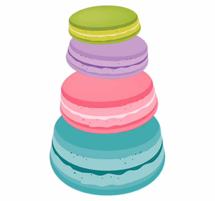 Kitchen vinyl rug in colorful macarons design - TenStickers
