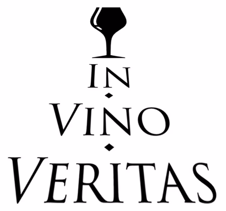 Kitchen vinyl rug truth in wine - TenStickers