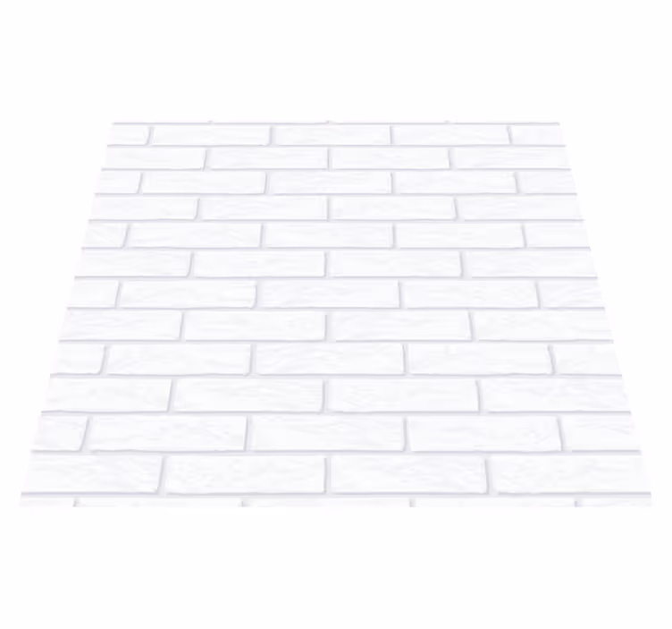 Kitchen vinyl rug with white brick design - TenStickers