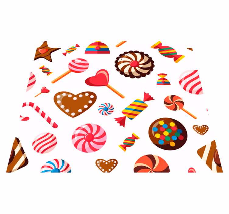 Sweet mosaic kitchen vinyl rug - TenStickers