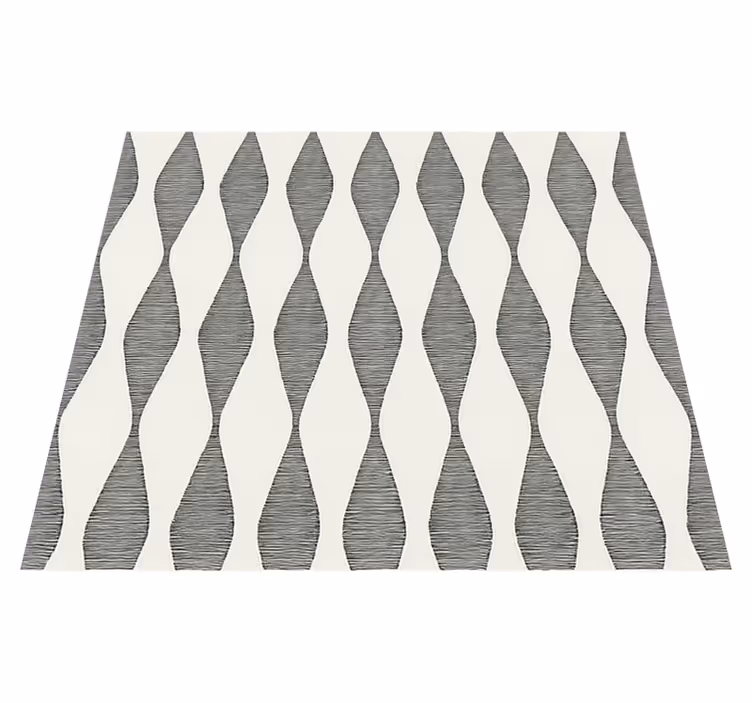 Kitchen vinyl rug in beige rabaul ikaat pattern - TenStickers