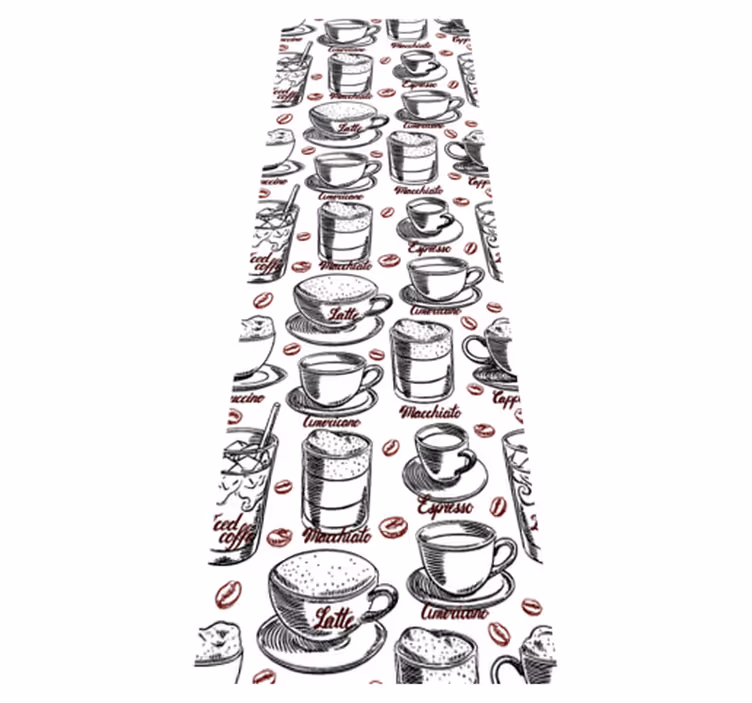 Coffee lovers kitchen vinyl rug - TenStickers