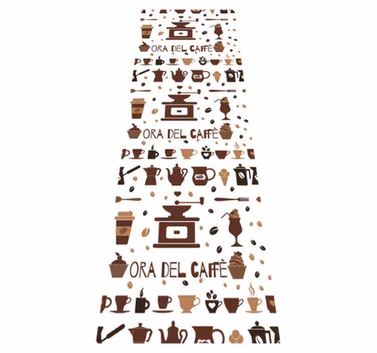 Kitchen vinyl rug coffee break - TenStickers