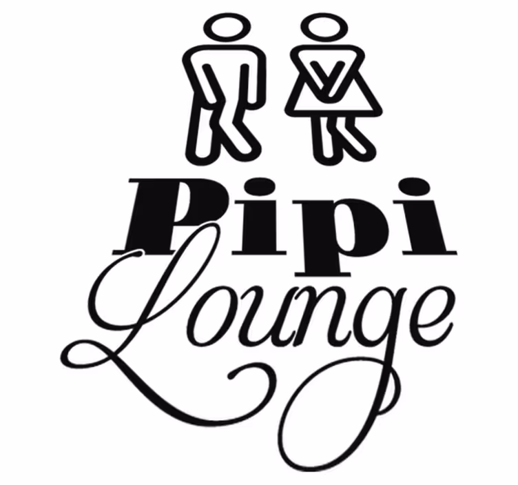 Bathroom vinyl rug pipi lounge rug - TenStickers