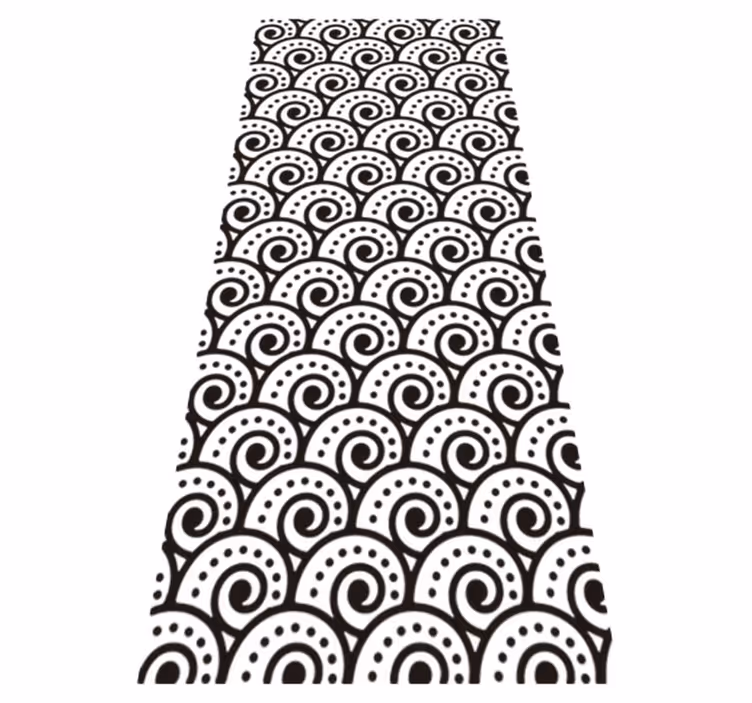 Tsunami effect bathroom vinyl rug - TenStickers
