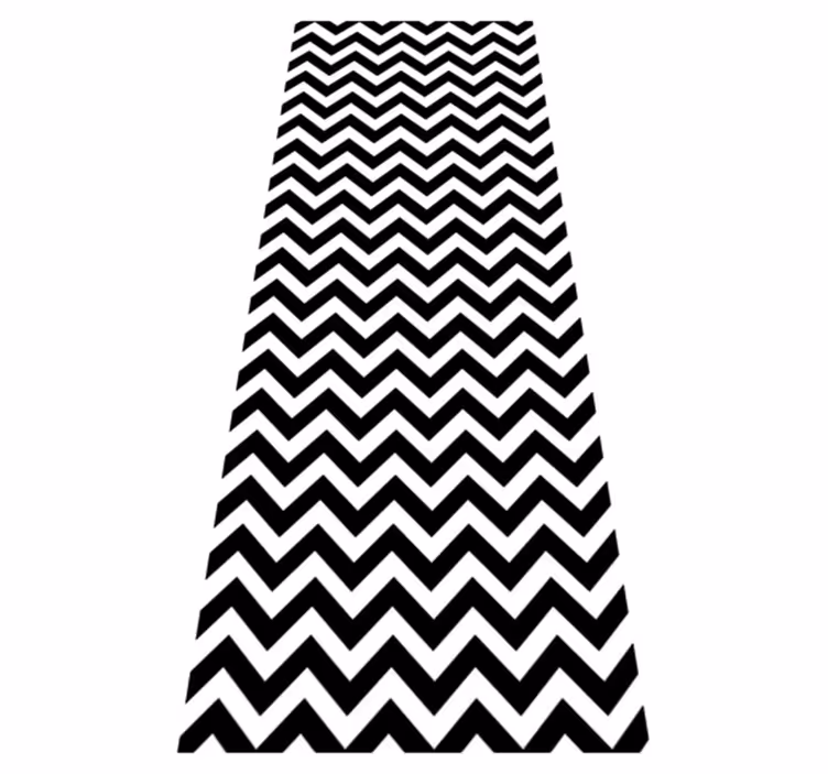 Bathroom vinyl rug with triangle lines design - TenStickers