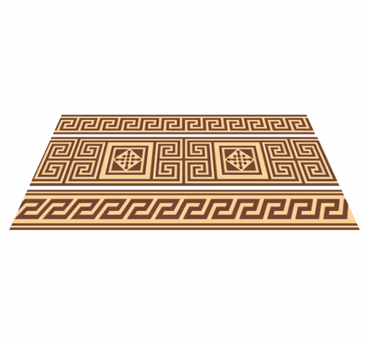 Bathroom vinyl rug with greek design - TenStickers