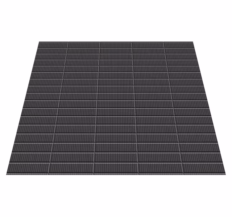 Bathroom vinyl rug black tile 3d wallpaper - TenStickers