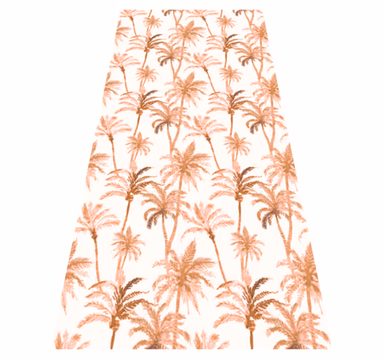 Bathroom vinyl rug wallpaper luxury trees - TenStickers