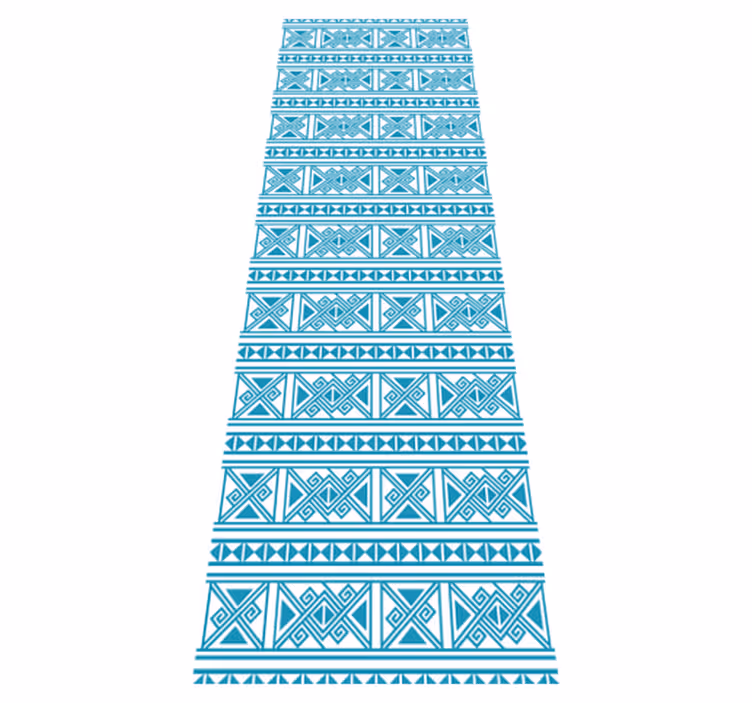 Bathroom vinyl rug with blue pattern - TenStickers