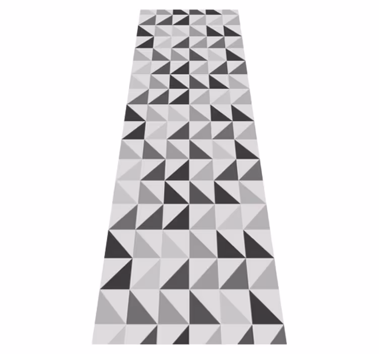 Bathroom vinyl rug in geometric triangles design - TenStickers