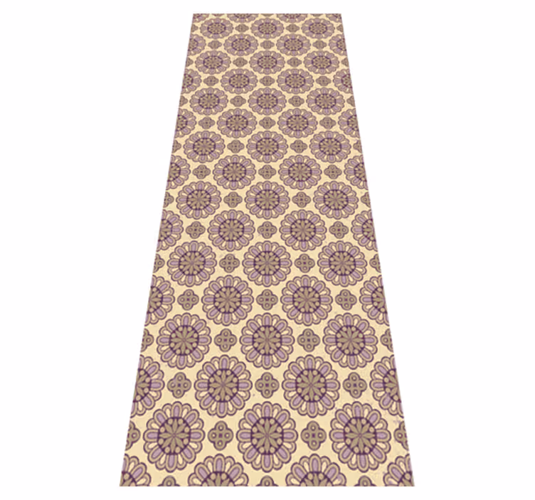 Bathroom vinyl rug in purple ethnic mandala - TenStickers
