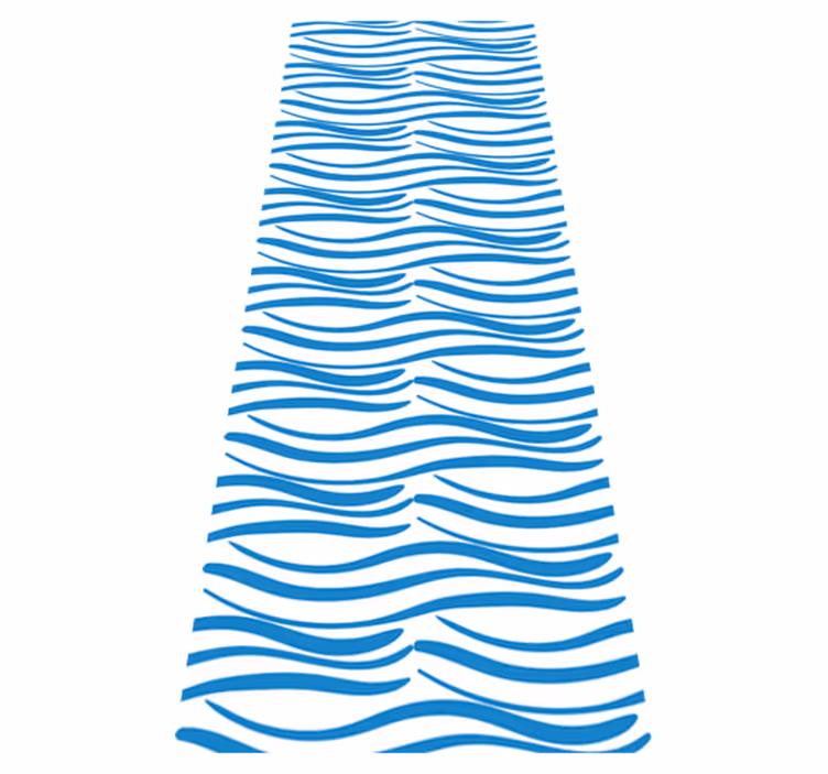 Bathroom vinyl rug small waves design - TenStickers